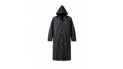 Unisex Black EVA Snap-Button Raincoat