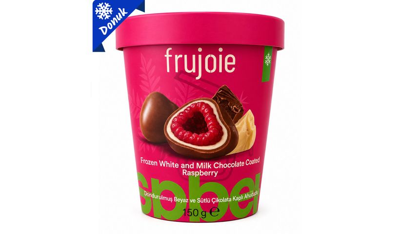 Frujoie Sütlü & Beyaz Çikolata Kaplı Ahududu 150 g