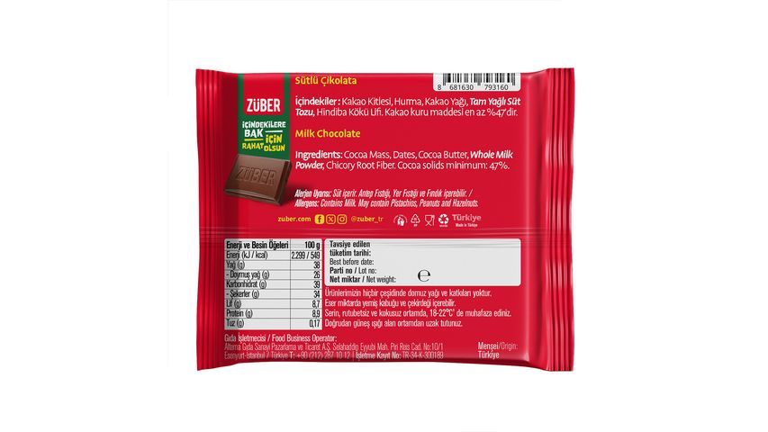 Züber Milk Chocolate 42 g