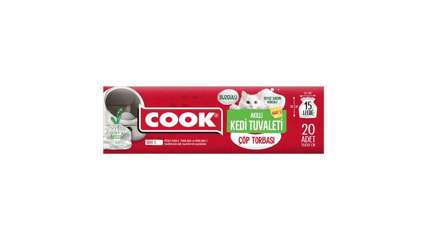 Cook Smart Cat Litter Bag Drawstring, Soap Scented 20 Pack