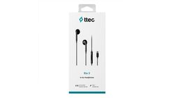 Ttec Rio 3 USB-C Stereo In-Ear Wired Earphones with Microphone, Black