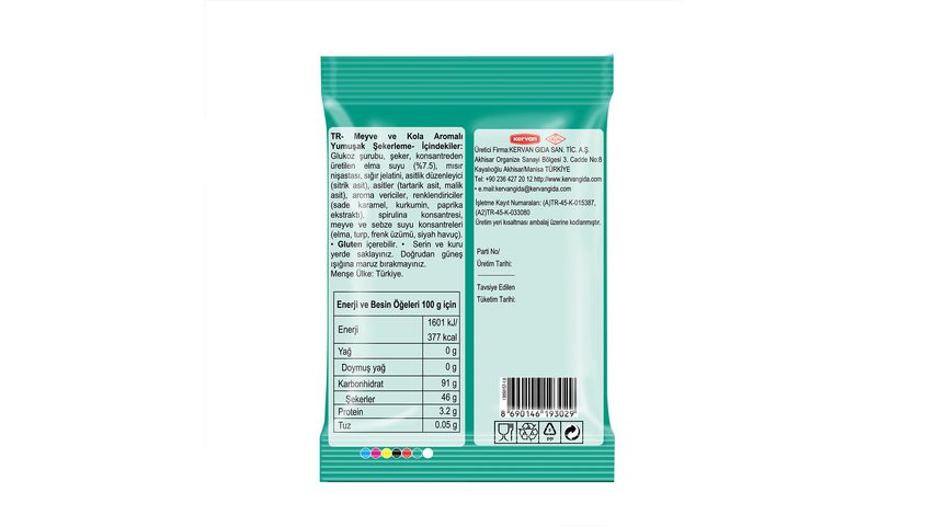 Bebeto Fizzy Sour Crew Soft Candy 80 g