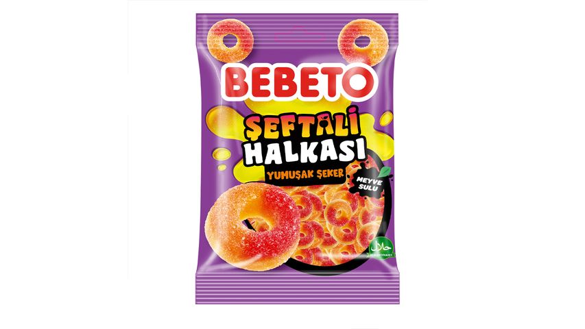 Bebeto Peach Rings Soft Candy 80 g