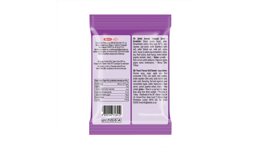 Bebeto Peach Rings Soft Candy 80 g