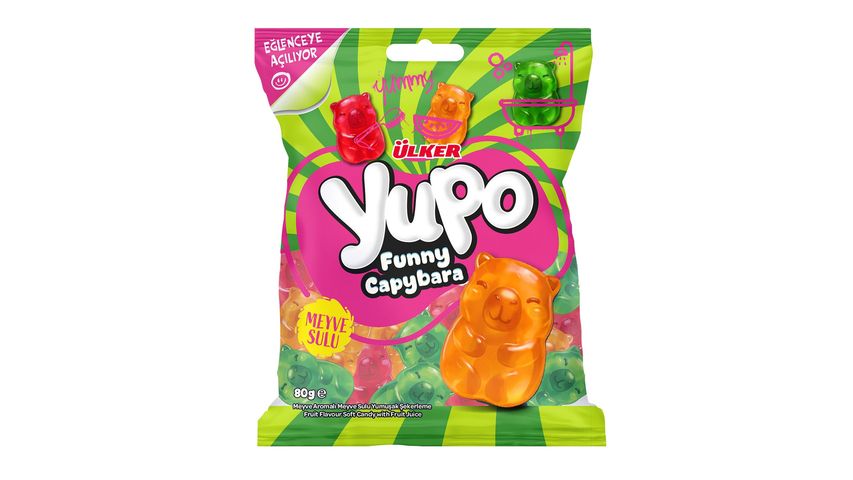 Ülker Yupo Funny Capybara Soft Candy 80 g