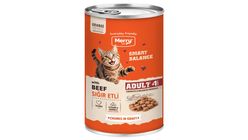 Merry Beef Chunks in Gravy Canned Wet Cat Food for Adult Cats 400 g