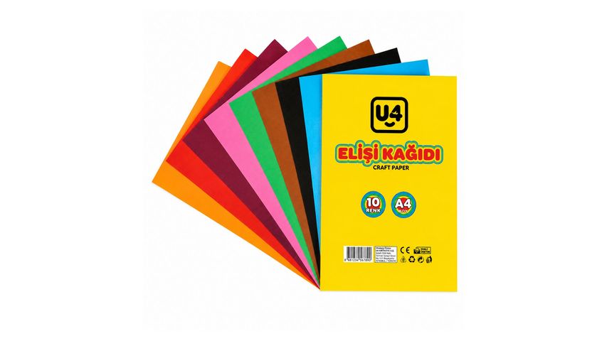 U-4 Craft Paper 10 Colors Mixed Gloss