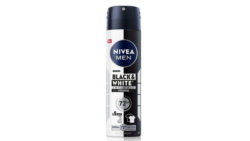 NIVEA MEN Spray Deodorant Black & White Invisible Original 150 ml