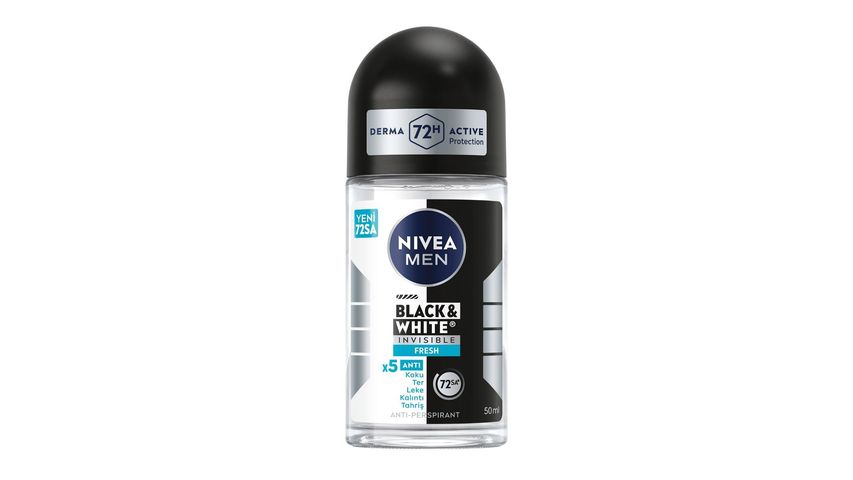NIVEA MEN Roll-on Deodorant Black & White Invisible Fresh 50 ml