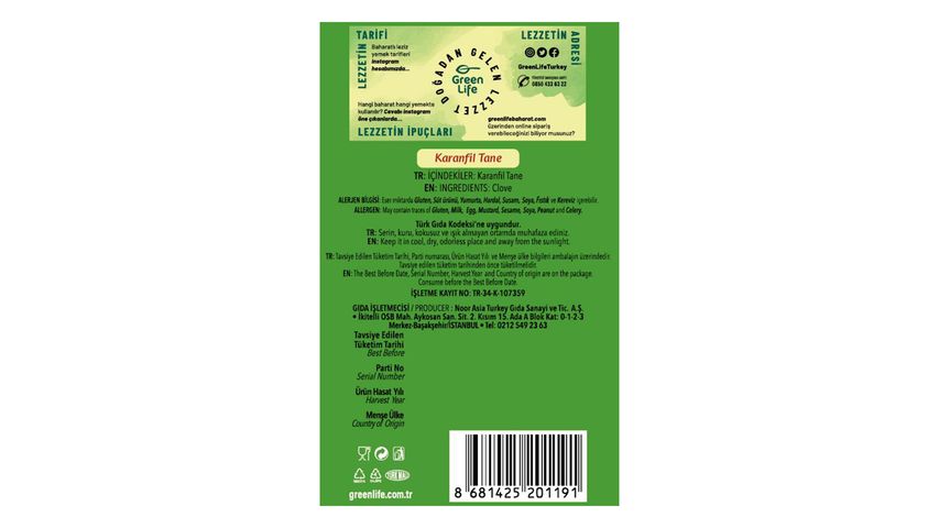 Green Life Whole Cloves 20 g