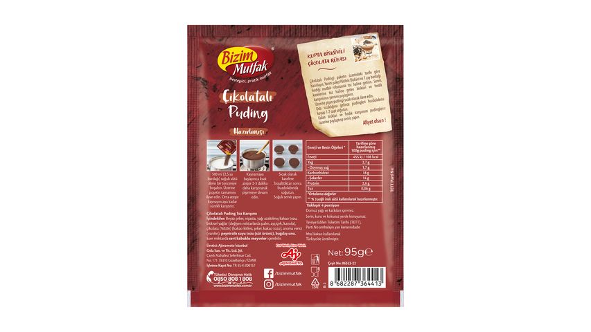 Bizim Mutfak Chocolate Pudding 95 g