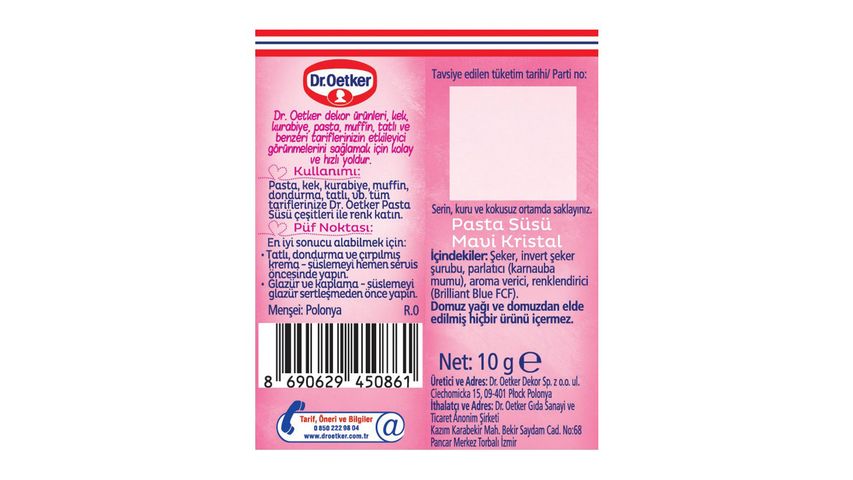 Dr. Oetker Blue Crystal Cake Decoration 10 g
