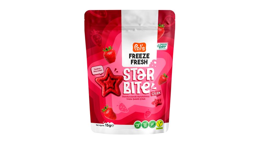 Pols Freeze Fresh Star Bite Strawberry 15 g