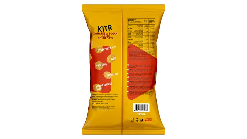 Kıtr Tomato & Onion High Protein Chickpea Chips 50 g