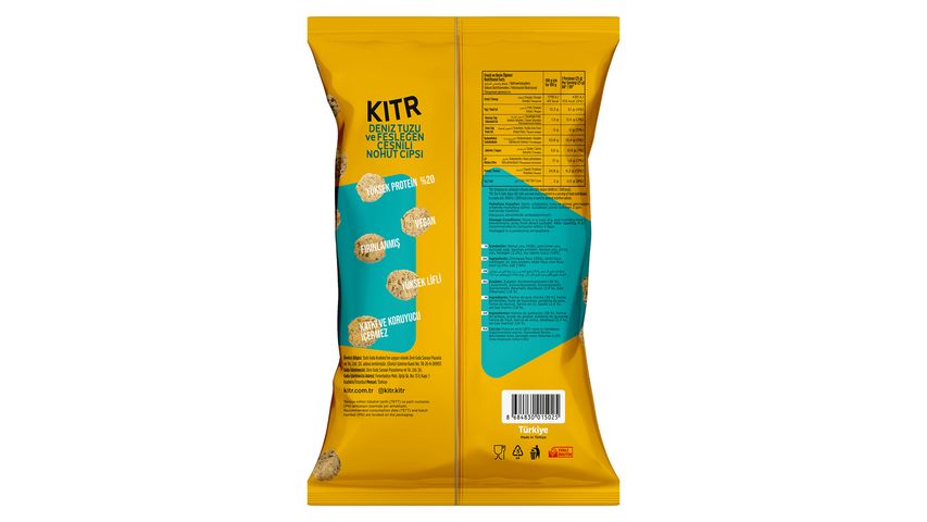 Kıtr Sea Salt & Basil High Protein Chickpea Chips 50 g