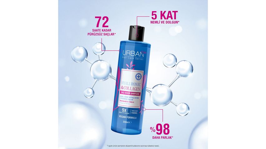 Urban Care Hyaluronic & Collagen Extra Volumizing Hair Care Shampoo Vegan 350 ml