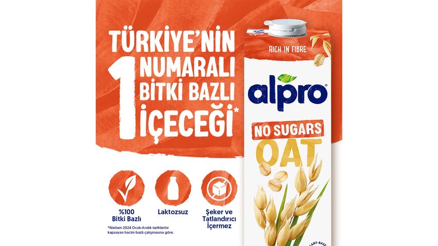 Alpro Unsweetened Oat Drink Plant-Based Vegan Lactose-Free 1 L