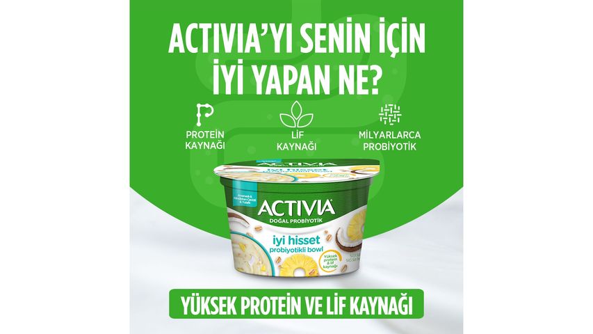 Activia Feel Good Probiotic Bowl Pineapple, Oat & Coconut 150 g