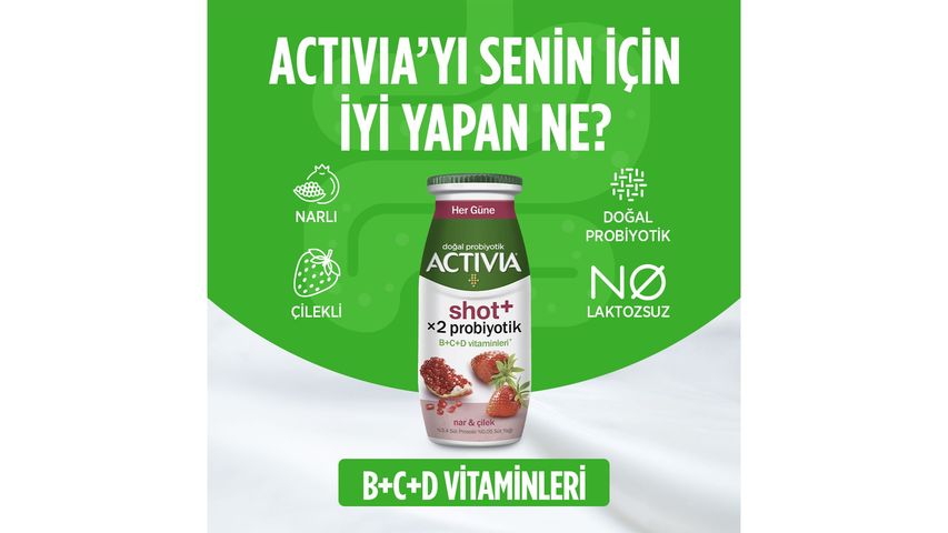 Activia Shot+ Pomegranate & Strawberry 80 ml