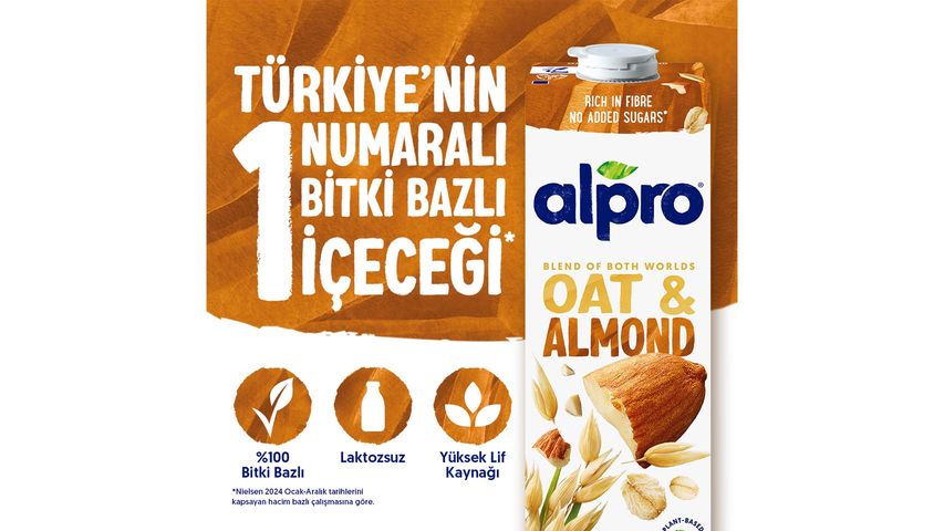 Alpro Oat-Almond Drink Plant-Based Vegan Lactose-Free 1 L