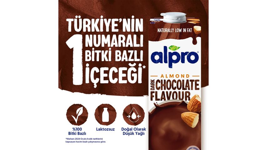 Alpro Dark Chocolate Almond Drink Plant-Based Vegan Lactose-Free 1 L