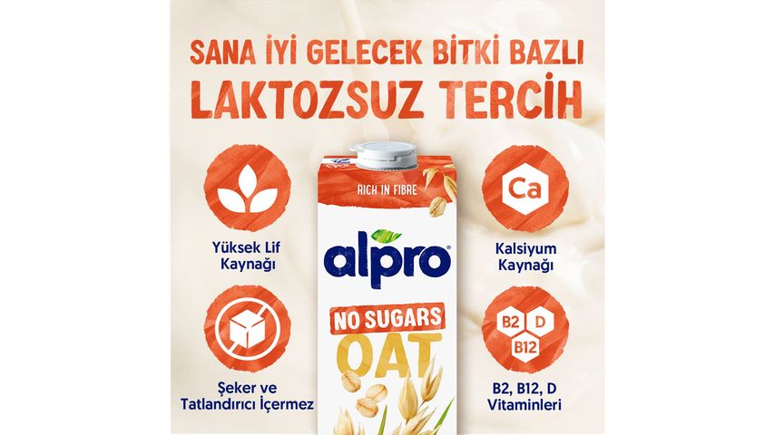 Alpro Unsweetened Oat Drink Plant-Based Vegan Lactose-Free 1 L