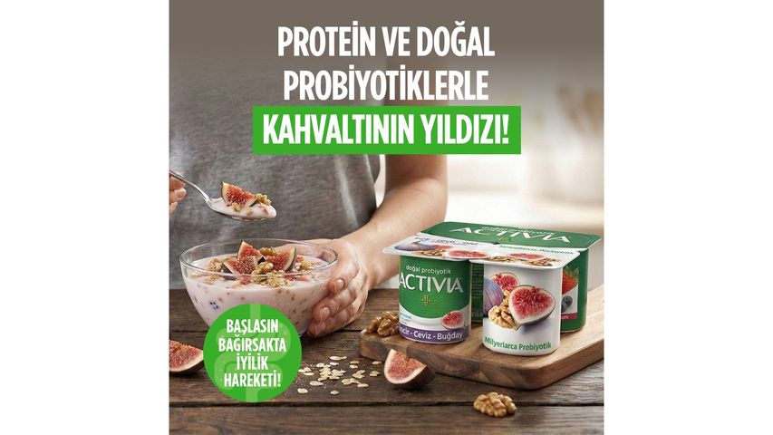 Activia Probiotic Fig & Walnut Yogurt 4 x 100 g