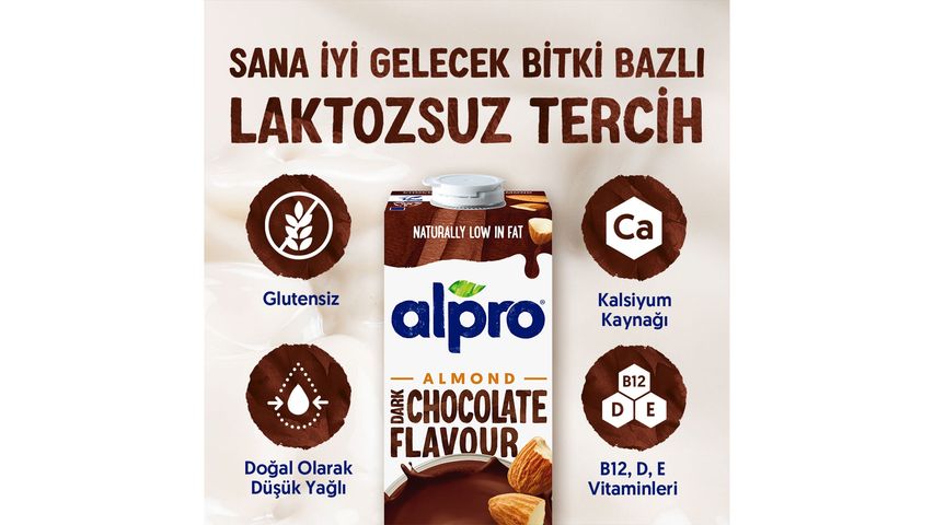 Alpro Dark Chocolate Almond Drink Plant-Based Vegan Lactose-Free 1 L