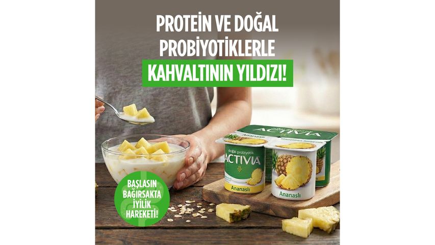 Activia Probiotic Pineapple Yogurt 4 x 100 g