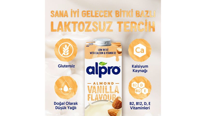 Alpro Vanilla Almond Drink Plant-Based Vegan Lactose-Free 1 L