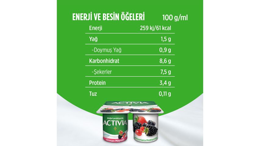 Activia Probiotic Forest Fruit Yogurt 4 x 100 g