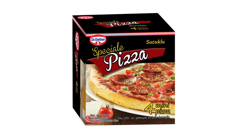 Dr. Oetker Pizza Speciale 4-Pack Mini Sucuk Pizza 720 g