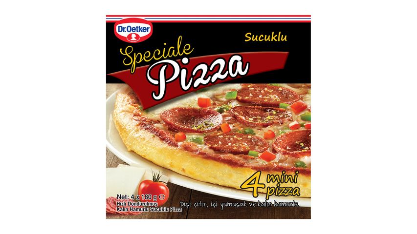 Dr. Oetker Pizza Speciale 4-Pack Mini Sucuk Pizza 720 g