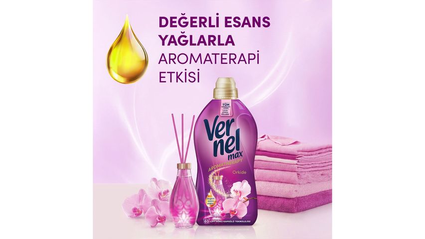 Vernel Max Aromatherapy Orchid Fabric Softener 960 ml