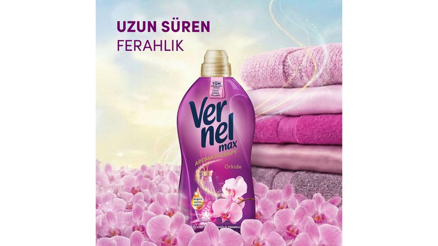 Vernel Max Aromatherapy Orchid Fabric Softener 960 ml
