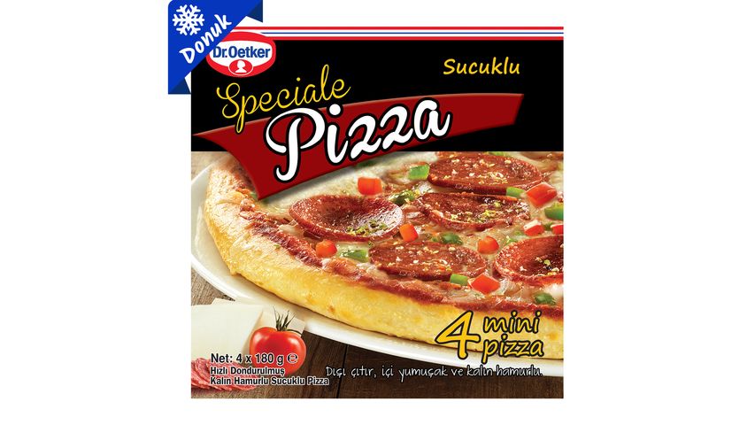 Dr. Oetker Pizza Speciale 4-Pack Mini Sucuk Pizza 720 g