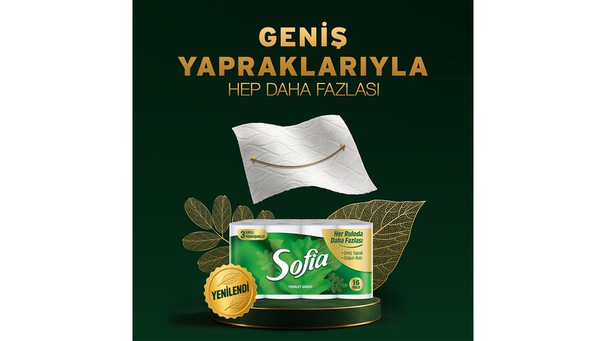 Sofia 3-Ply 16-Roll Toilet Paper