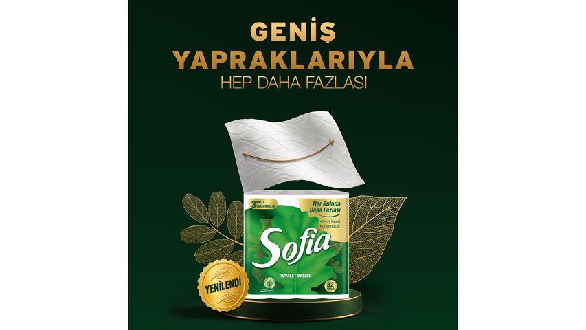 Sofia 3-Ply 32-Roll Toilet Paper