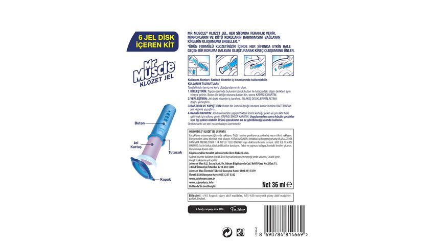 Mr Muscle Toilet Gel Cleaner Lavender 36 ml