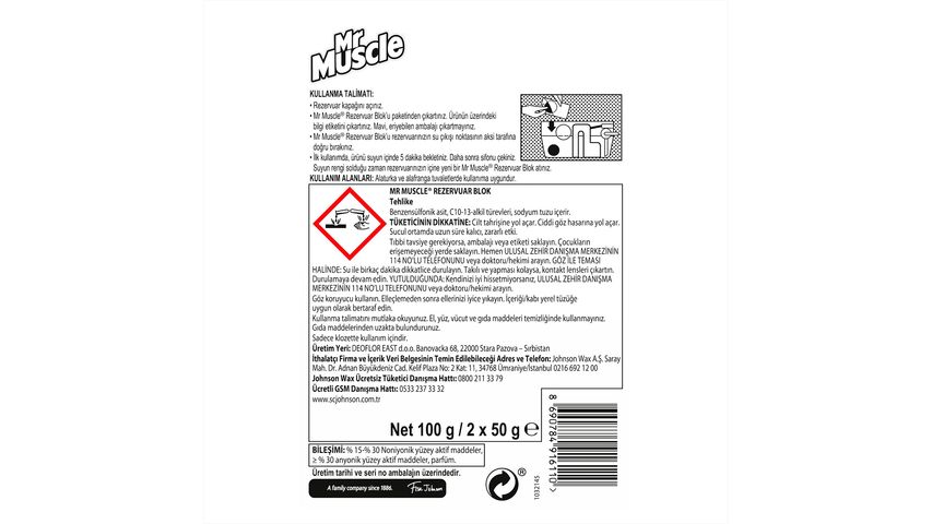 Mr Muscle Toilet Cistern Block 2-Pack 2 x 50 g