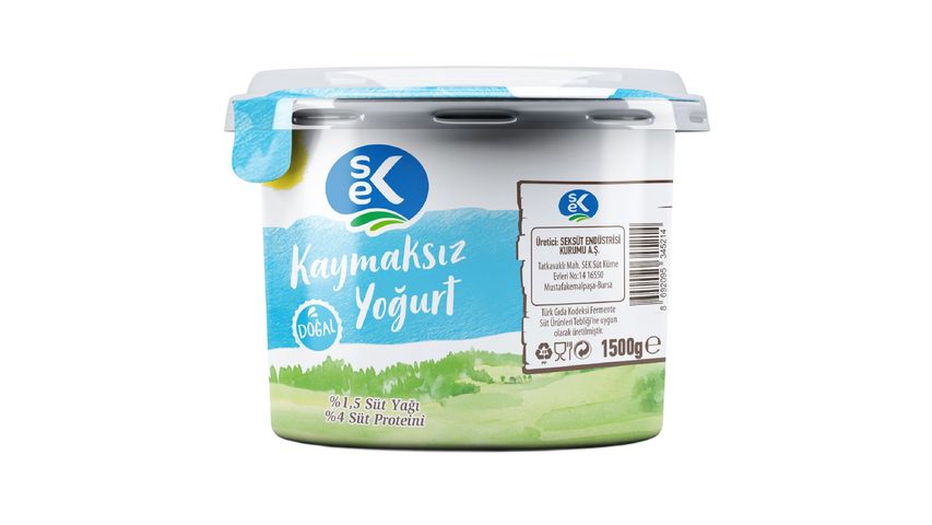 Sek Semi-Skimmed Yogurt 1.5 kg