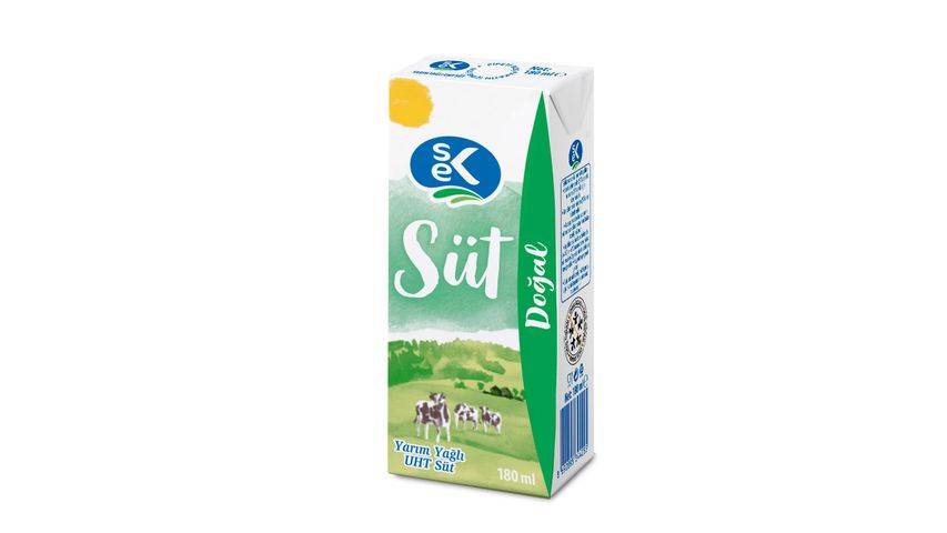 Sek Semi-Skimmed Plain Milk 180 ml