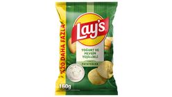 Lay's Yogurt and Seasonal Greens Potato Chips Party Size 160 g