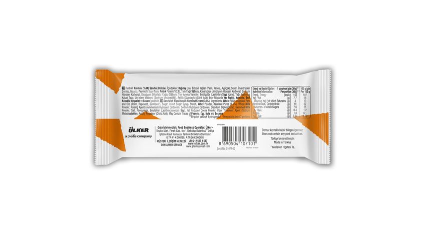 Ülker İkram Extra Hazelnut Cream Filled Biscuits 99 g