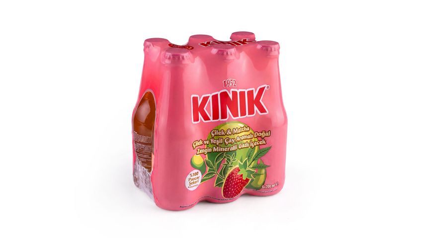 Kınık Matcha & Strawberry Flavored Mineral Water 6 x 200 ml