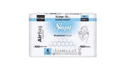Sleepy XL No. 6 Bio Natural Premium Airbag Fastening Baby Diapers – 32 Count