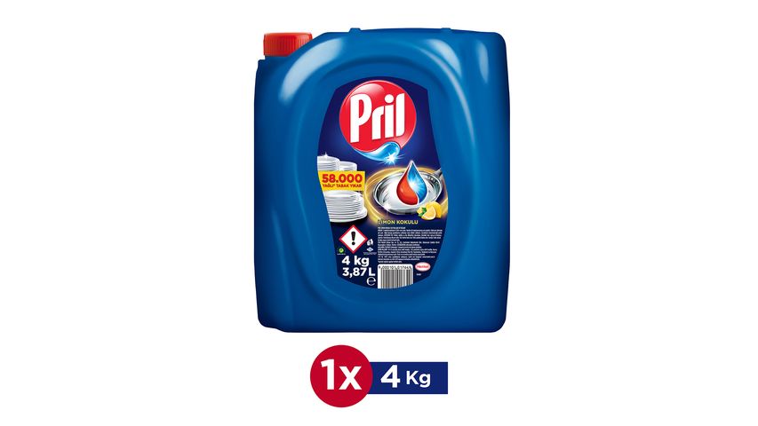 Pril Lemon Hand Wash Dishwashing Detergent 4 kg