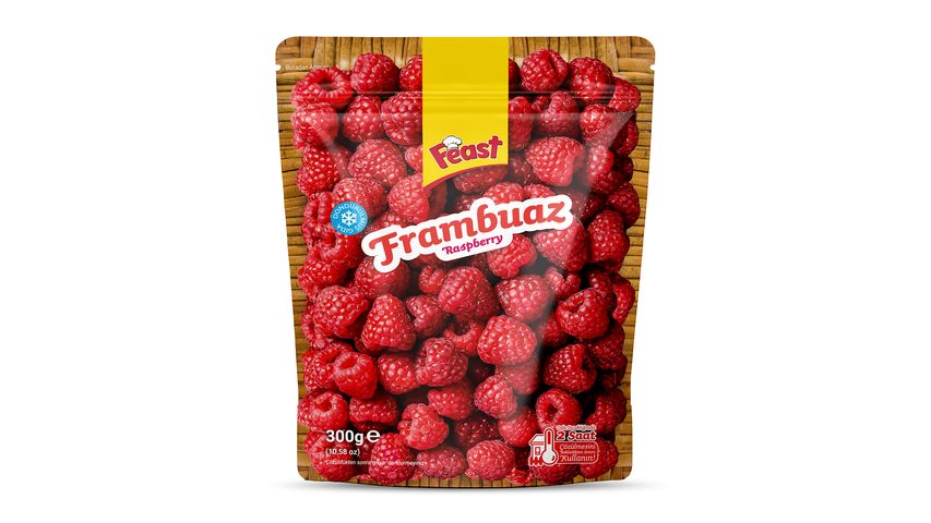 Feast Frozen Raspberries 300 g