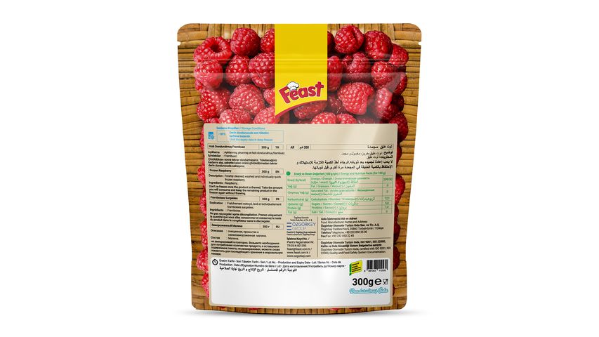 Feast Frozen Raspberries 300 g