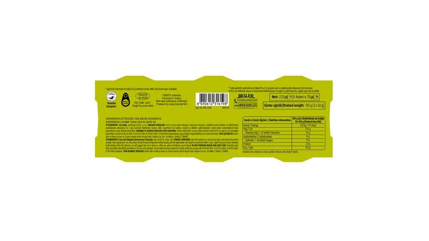 SuperFresh Value Tuna in Olive Oil 3 x 75 g